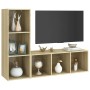 Muebles de salón 2 piezas madera de ingeniería roble Sonoma de , Muebles TV - Ref: Foro24-3079937, Precio: 82,99 €, Descuento: %