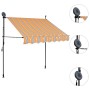 Retractable manual awning with yellow and blue LED lights, 150 cm. by , Awnings - Ref: Foro24-145849, Price: 72,59 €, Discoun...