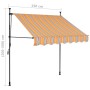 Retractable manual awning with yellow and blue LED lights, 150 cm. by , Awnings - Ref: Foro24-145849, Price: 72,59 €, Discoun...