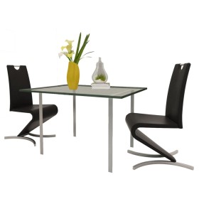 Dining chairs 2 units black synthetic leather by , dining chairs - Ref: Foro24-241298, Price: 288,99 €, Discount: %