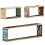 Set of 3 wall cube shelves made of solid recycled wood by , Shelves and shelves - Ref: Foro24-285845, Price: 68,47 €, Discoun...