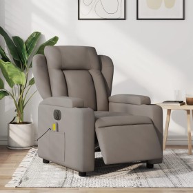 Sillón reclinable de masaje eléctrico tela gris taupe de , Sillones - Ref: Foro24-3204478, Precio: 282,99 €, Descuento: %