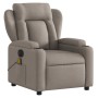 Sillón reclinable de masaje eléctrico tela gris taupe de , Sillones - Ref: Foro24-3204478, Precio: 286,52 €, Descuento: %