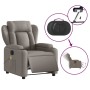 Sillón reclinable de masaje eléctrico tela gris taupe de , Sillones - Ref: Foro24-3204478, Precio: 286,52 €, Descuento: %