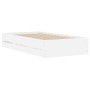 Cama con cajones madera de ingeniería blanca 190x190 cm de , Camas y somieres - Ref: Foro24-3207322, Precio: 131,99 €, Descue...