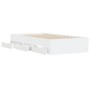 Cama con cajones madera de ingeniería blanca 190x190 cm de , Camas y somieres - Ref: Foro24-3207322, Precio: 131,99 €, Descue...