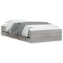 Cama con cajones madera de ingeniería gris Sonoma 75x190 cm de , Camas y somieres - Ref: Foro24-3207334, Precio: 140,99 €, De...