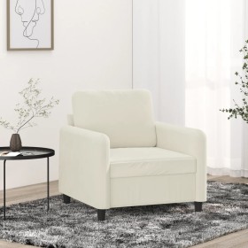 Cream velvet armchair, 60 cm by , Sofas - Ref: Foro24-359430, Price: 157,99 €, Discount: %