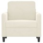 Cream velvet armchair, 60 cm by , Sofas - Ref: Foro24-359430, Price: 157,47 €, Discount: %