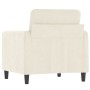 Cream velvet armchair, 60 cm by , Sofas - Ref: Foro24-359430, Price: 157,47 €, Discount: %