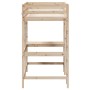 Loft bed with solid pine wood desk 100x200 cm by , Beds and slatted bases - Ref: Foro24-842846, Price: 211,99 €, Discount: %