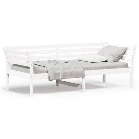 Solid white pine wood sofa bed 90x200 cm by , Beds and slatted bases - Ref: Foro24-842871, Price: 126,88 €, Discount: %