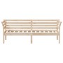 Solid pine wood sofa bed 90x190 cm by , Beds and slatted bases - Ref: Foro24-842878, Price: 102,04 €, Discount: %