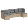 Set of 7-piece garden sofas and beige synthetic rattan cushions by , Garden sets - Ref: Foro24-3249868, Price: 433,58 €, Disc...