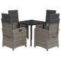 5-piece garden dining set with gray synthetic rattan cushions by , Garden sets - Ref: Foro24-3212361, Price: 703,00 €, Discou...