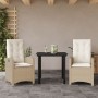 3-teiliges Garten-Esszimmerset mit Kissen synthetisches Rattan beige von , Gartensets - Ref: Foro24-3212380, Preis: 338,61 €,...