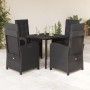 Set de muebles jardín 5 pzas con cojines ratán sintético negro de , Conjuntos de jardín - Ref: Foro24-3212321, Precio: 610,31...