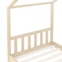 Estructura de cama infantil de madera maciza de pino 70x140 cm de vidaXL, Cunas y camas para niños - Ref: Foro24-283364, Prec...