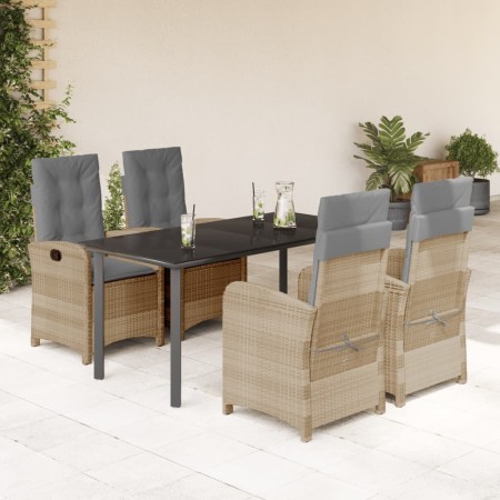 5-teiliges Garten-Esszimmer-Set mit Kissen synthetisches Rattan beige von , Gartensets - Ref: Foro24-3212404, Preis: 709,77 €...