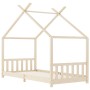 Estructura de cama infantil de madera maciza de pino 90x200 cm de vidaXL, Cunas y camas para niños - Ref: Foro24-283366, Prec...