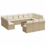 Set sofás de jardín 14 pzas con cojines ratán sintético beige de , Conjuntos de jardín - Ref: Foro24-3250237, Precio: 1,00 €,...