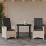 Set comedor de jardín 3 pzas cojines ratán sintético gris claro de , Conjuntos de jardín - Ref: Foro24-3212410, Precio: 360,0...