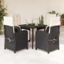 5-piece garden furniture set with black synthetic rattan cushions by , Garden sets - Ref: Foro24-3212302, Price: 550,65 €, Di...