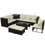 Set of 8-piece garden sofas and brown synthetic rattan cushions by , Garden sets - Ref: Foro24-42994, Price: 727,59 €, Discou...