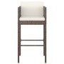 Kitchen bar stools 2 units with brown PE rattan cushions by , Garden chairs - Ref: Foro24-316672, Price: 140,32 €, Discount: %