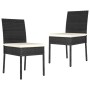 Garden dining chairs 2 units black synthetic rattan by , Garden chairs - Ref: Foro24-317166, Price: 98,83 €, Discount: %