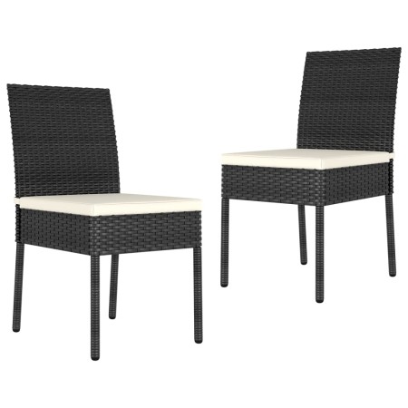 Garten-Esszimmerstühle 2 Einheiten synthetisches Rattan schwarz von , Gartenstühle - Ref: Foro24-317166, Preis: 98,83 €, Raba...