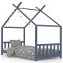 Children's bed frame solid gray pine wood 70x140 cm by vidaXL, Cribs and beds for children - Ref: Foro24-283370, Price: 141,9...