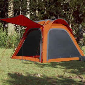 4-person waterproof quick-opening tent, gray orange by , tents - Ref: Foro24-94358, Price: 104,34 €, Discount: %