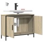 Bathroom vanity cabinet in Sonoma oak engineered wood, 80x30x60 cm. by , Dressing tables - Ref: Foro24-842452, Price: 67,02 €...