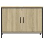 Bathroom vanity cabinet in Sonoma oak engineered wood, 80x30x60 cm. by , Dressing tables - Ref: Foro24-842452, Price: 67,02 €...