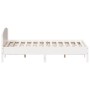 Solid white pine wood headboard bed frame 180x200 cm by , Beds and slatted bases - Ref: Foro24-3216192, Price: 215,78 €, Disc...