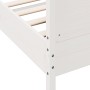 Bed frame with white pine wood headboard 120x190 cm by , Beds and slatted bases - Ref: Foro24-3216186, Price: 201,39 €, Disco...