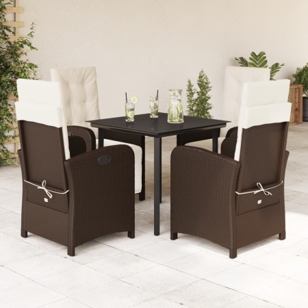 Set comedor de jardín 5 piezas y cojines ratán sintético marrón de , Conjuntos de jardín - Ref: Foro24-3212342, Precio: 602,9...