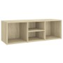 Oak plywood shoe bench 105x35x35 cm by , Shoe racks and shoe organizers - Ref: Foro24-804466, Price: 50,99 €, Discount: %