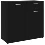 Black plywood sideboard 80x36x75 cm by , Sideboards - Ref: Foro24-801833, Price: 123,99 €, Discount: %