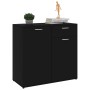 Black plywood sideboard 80x36x75 cm by , Sideboards - Ref: Foro24-801833, Price: 123,99 €, Discount: %