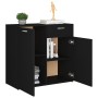 Aparador de madera contrachapada negro 80x36x75 cm de , Aparadores - Ref: Foro24-801833, Precio: 123,90 €, Descuento: %