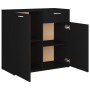 Aparador de madera contrachapada negro 80x36x75 cm de , Aparadores - Ref: Foro24-801833, Precio: 123,90 €, Descuento: %