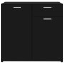 Black plywood sideboard 80x36x75 cm by , Sideboards - Ref: Foro24-801833, Price: 123,99 €, Discount: %