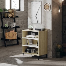 White plywood and Sonoma oak sideboard 57x35x70 cm by , Sideboards - Ref: Foro24-806063, Price: 43,99 €, Discount: %