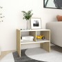 White and oak plywood side table 60x40x45 cm by , Side tables - Ref: Foro24-806710, Price: 39,78 €, Discount: %