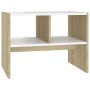 White and oak plywood side table 60x40x45 cm by , Side tables - Ref: Foro24-806710, Price: 39,99 €, Discount: %