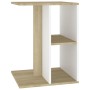 White and oak plywood side table 60x40x45 cm by , Side tables - Ref: Foro24-806710, Price: 39,99 €, Discount: %