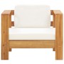 Garden furniture 4 pieces with cushions solid cream acacia wood by , Garden sets - Ref: Foro24-278915, Price: 671,53 €, Disco...