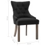 Dining chairs 6 units black fabric by , dining chairs - Ref: Foro24-3058304, Price: 941,23 €, Discount: %